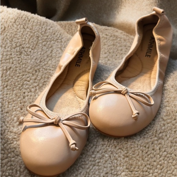 NEW Women's Foldable Ballet Flats Bowknot Round Toe - Tan Size 8.5 - Picture 12 of 12
